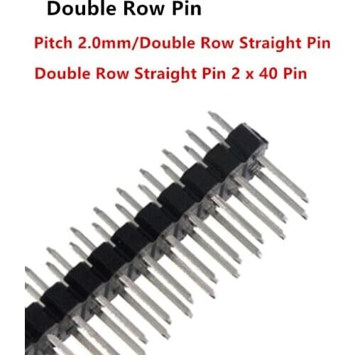 5pcs 2.0mm Double Row Needle 2x40P PCB Board Pin Header Connector For Arduino