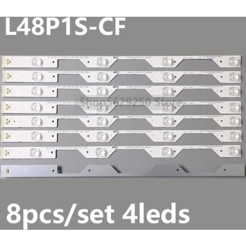 8pcs 4lamps For TCL L48P1S-CF L48P1-CUD B48A858U LED Backlight strip 4C-LB4804-ZM1 4C-LB4804-ZM01J GIC48LB14-3030F2.1e