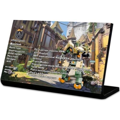 The Acrylic Display Stand Brand For Bastion Building Kit 75974, Overwatch Game Robot Action Figu Toys Building Blocks