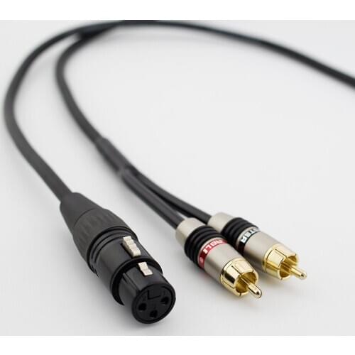 Hifi XLR to Dual RCA Audio Cable 2 RCA Male to XLR 3 Pin Female Cannon Amplifier Mixing Plug Cable 1m 1.5m 2m 3m 5m Cannon cable