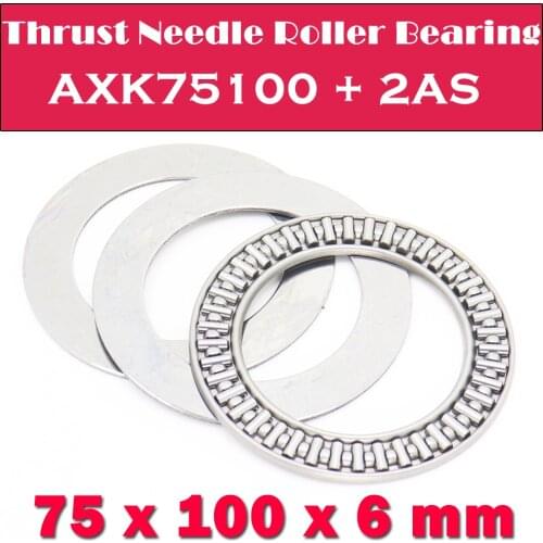 AXK75100 + 2AS Thrust Needle Roller Bearing With Two AS75100 Washers 75*100*6mm ( 5 Pcs) AXK75100 889115 NTB75100 Bearings