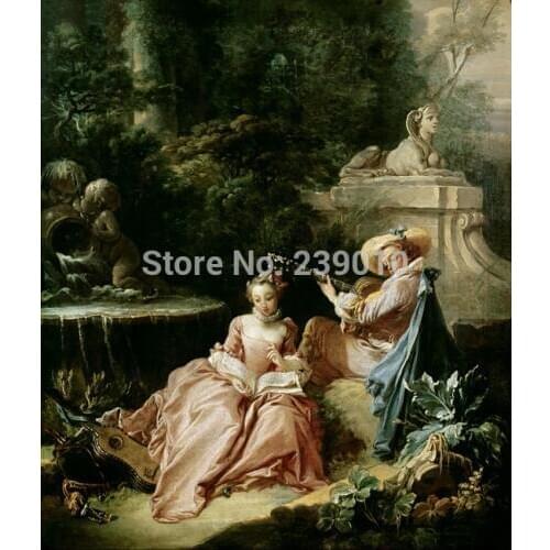 Free shipping Francois Boucher Sweet Lover oil painting canvas prints classical landscape oil painting on canvas picture