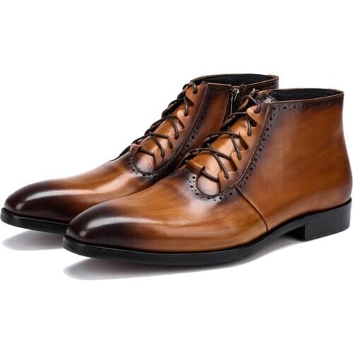 Botas hombre dress genuine leather safety shoes for men military army chelsea boots men brown black botines work shoes formal