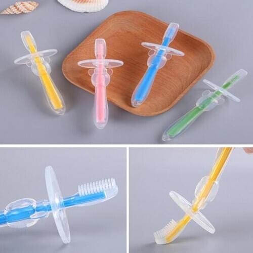 Kid Soft Silicone Training Toothbrush Newborn Children Dental Oral Care Tooth Brush Tool Baby Kid Safety Guard Tooth Brush Items