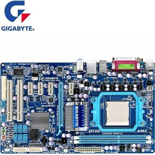 For Gigabyte GA-770T-D3L Original Used Desktop Motherboard 770T-D3L 770 Socket AM3 DDR3 On Sale