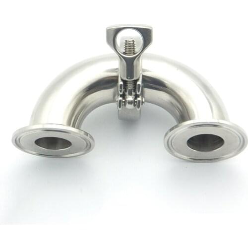 304 Stainless Steel 51mm Pipe OD Sanitary Elbow Pipe Fitting 64mm Feerule OD + 2" Tri Clamp + Silicon Gasket For Home Brew