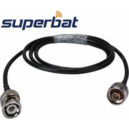 Superbat BNC Straight Male Plug to N Straight Plug Antenna Feeder Pigtail Cable RG-58 200cm RF Coaxial Cable