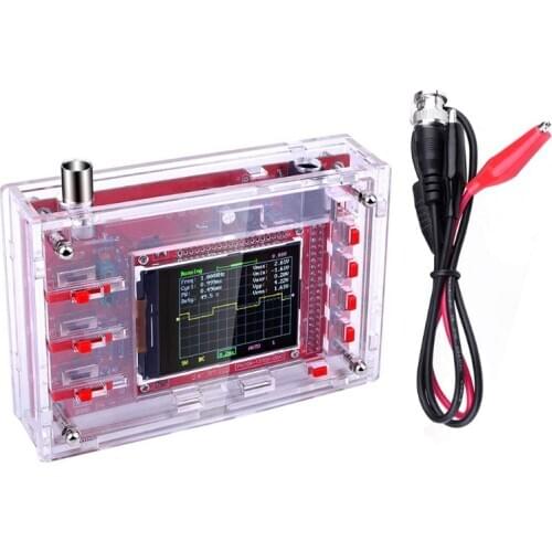 Pocket-Size Digital Oscilloscope Kit Open Source 2.4" TFT 1Msps with Probe and Protective Case