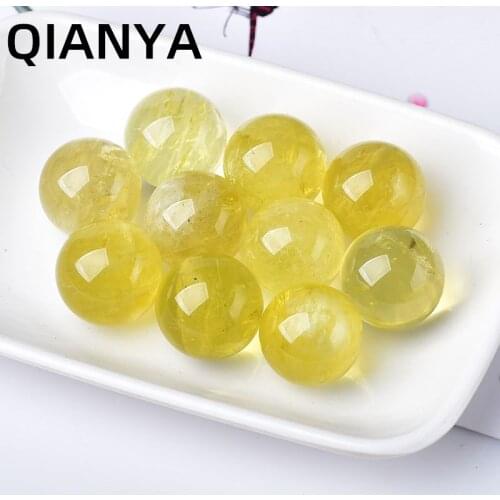 Beautiful Natural Citrine Crystal Sphere Healing Reiki Feng Shui Ball Mineral Gem Home Decoration Accessories Crystal Gift