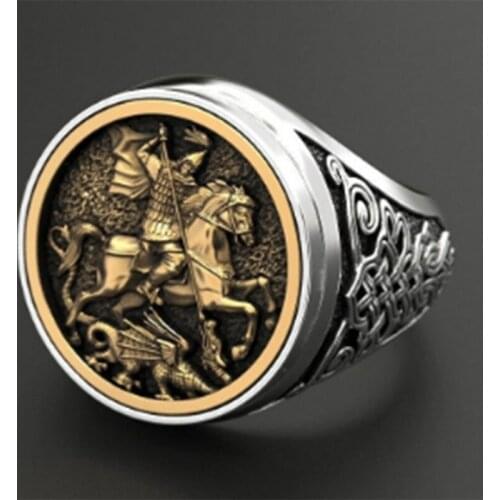Hot 4 Style Vintage Personality Warrior Riding Horse Rings For Women Men Retro Female Male Jewelry Party Accessories Gifts