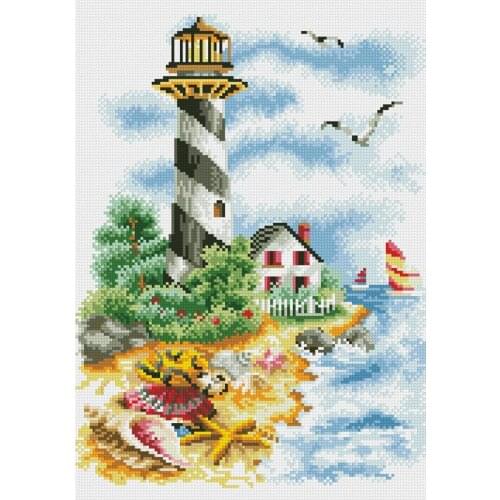 Coastal Cliff Lighthouse Diamond Painting Scenic Round Full Drill 5D Nouveaute Mosaic Embroidery DIY Cross Stitch Home Decor