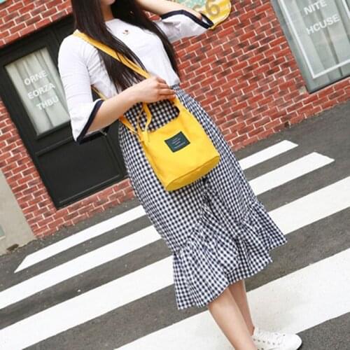 Fashion Womens Canvas Handbag Shoulder Bag Tote Purse Cute Travel Bucket bag