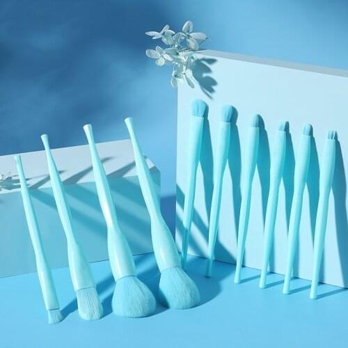 New 10pcs Makeup Brushes Set For Beginners Portable Eyeshadow Foundation Powder Multi-Color Makeup Brush Beauty Tools