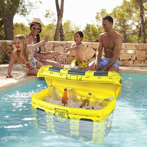 Indoor Outdoor Inflatable Ice Container PVC Beverage Cooler Treasure Box Multi-Purpose Bar Drinks Cool Leisure Supplies