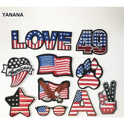 The Star-Spangled Banner the Stars and Stripes patch DIY Clothing Iron on sticker Embroidered Patch