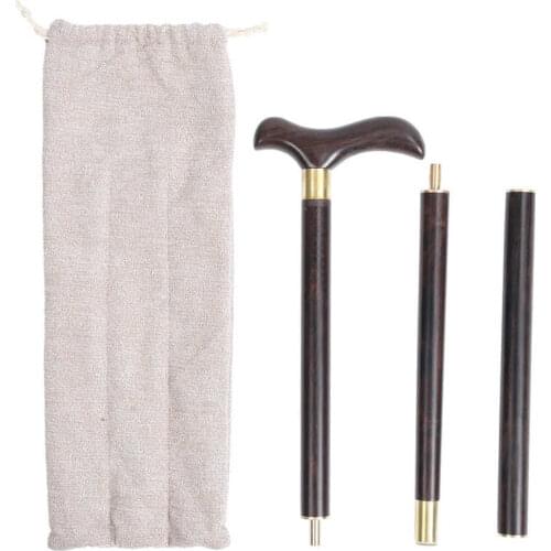 Non-Slip for Elderly Seniors Assembly 3 Sections Wooden Walking Cane Hiking Walking Sticks Hand Walking Stick Walking Canes