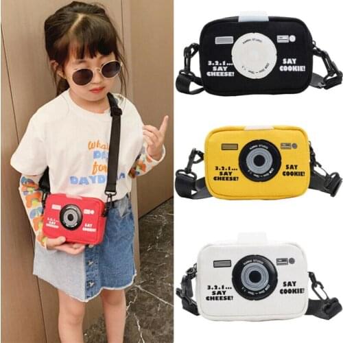 New Fashion Girls Kids Messenger Bags Canvas Camera Bag Wild Coin Purse Girls Mini Cool Bags