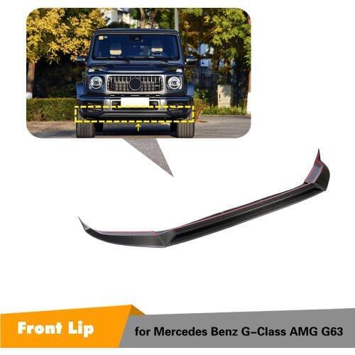 Carbon fiber Front Lip Spoiler for Mercedes-Benz G Class AMG G63 2019 Front Bumper Lip Splitters