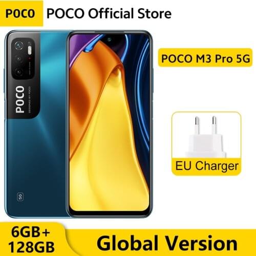 Global Version POCO M3 Pro 5G Smartphone Dimensity 700 Octa Core 6GB RAM 128GB ROM 90Hz 6.5” FHD+ DotDisplay NFC 5000mAh
