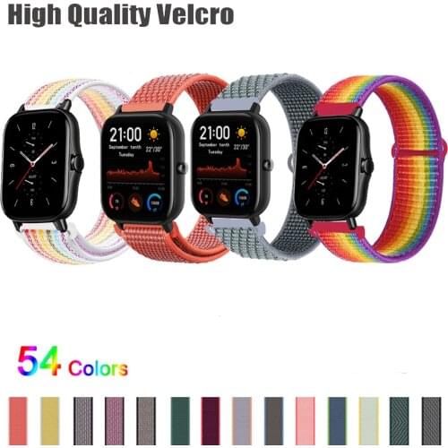 Sport Nylon Loop Band Wrist for Huami Amazfit GTS 2e GTS2 mini for Huami Neo /GTR 42mm strap loop 20mm 22mm