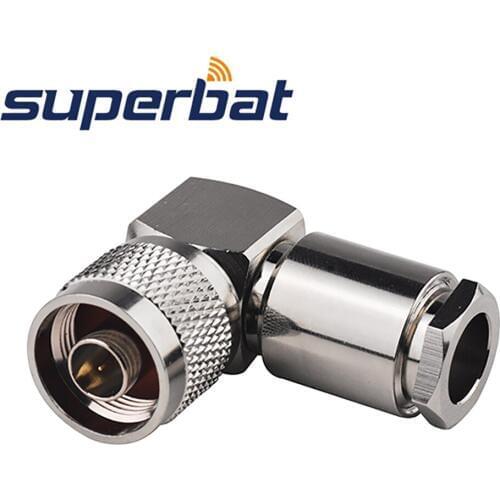 Superbat N Clamp Plug Male Right Angle RF Coaxial Connector Cable Mount 50 Ohm for Cable RG213 RG8 LMR400