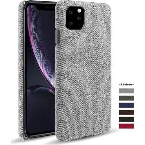 For iPhone 11 pro X XR Xs MAX 6 6s 7 8 Plus Fabric Antifingerprint Back cover Luxury Cloth Texture Fitted Phone case for SE 2020