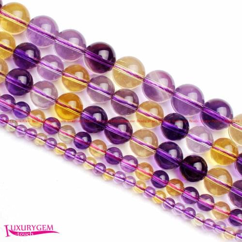 High Quality 4,6,8,10,12mm Smooth Natural Crystals Round Shape Gems Loose Beads Strand 15" wj357