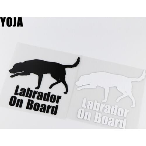 YOJA 15.8X16CM LABRADOR ON BOARD Animal Vinyl Decals Warning Car Sticker ZT4-0096