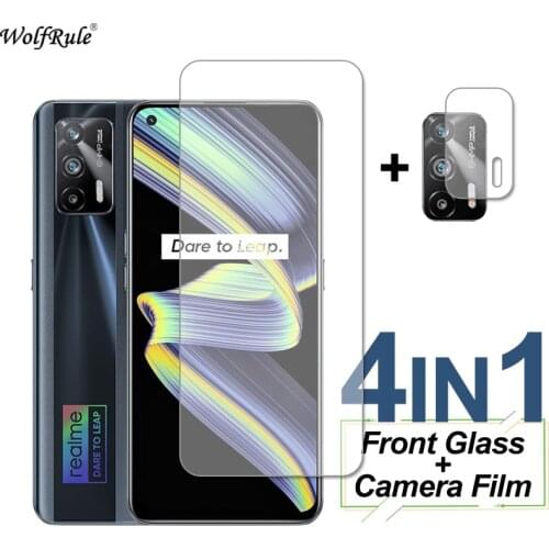 2Pcs For Realme GT Glass C21 C20 7 X7 Q2 Pro V5 Screen Protector Tempered Glass Protective Phone Lens Film For OPPO Realme GT 5G