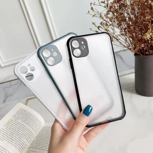 Hard PC Shockproof Bumper Transparent Phone Case For iPhone 12 mini 11 Pro X XR XS Max 8 7 6 6S Plus Clear protection Back Cover
