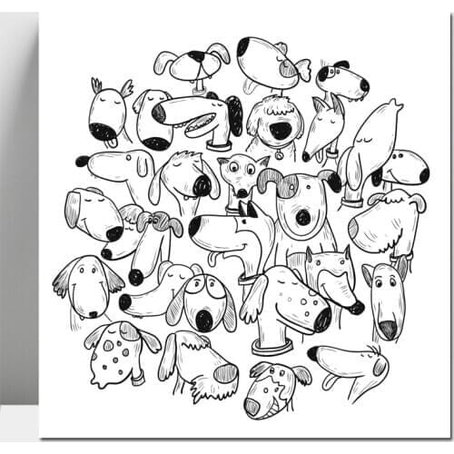 ZhuoAng Cartoon Dog Clear Stamp for Scrapbooking Rubber Stamp Seal Paper Craft Clear Stamps Card Making