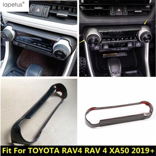 Lapetus Accessories Fit For TOYOTA RAV4 RAV 4 XA50 2019 2020 2021 Multimedia Central Air Conditioner AC Knob Switch Cover Trim
