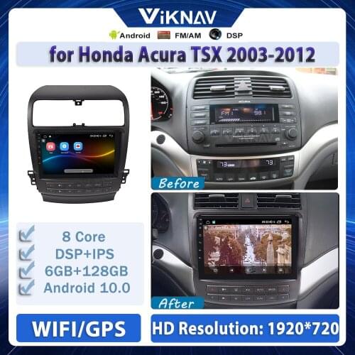 2din Car Radio for Honda Acura TSX 2003-2012 Car stereo receiver touch screen GPS navigation Android multimedia player head unit