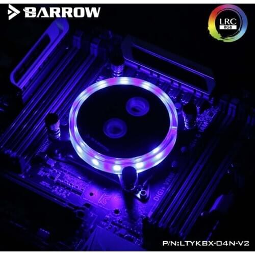 Barrow LTYKBX-04N-V2 CPU Water Block for X99/X299 Platform,Jetting type micro waterway,Rays Editio,water cooler