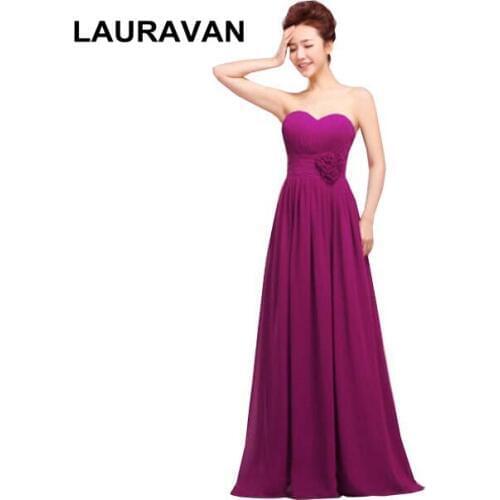Elegant women plus size size purple corset long classy strapless bridesmaid dresses blue dress for wedding party chiffon