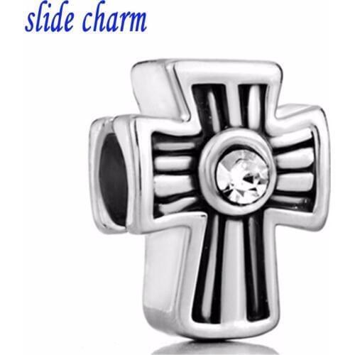 Slide charm Free shipping Dark art beads fit Pandora charm bracelet hand jewelry accessories Christmas gift