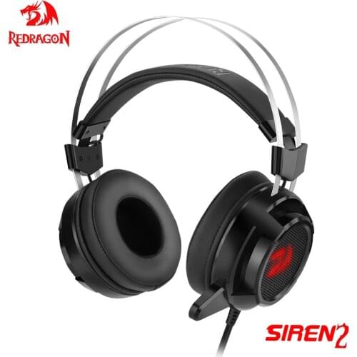 Redragon SIREN 2 gaming Headphone,7.1 USB Surround sound Computer headset Earphones stand With Microphone for PC PS3 PS4 H301