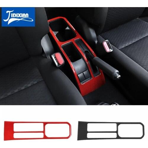 MOPAI Interior Moulding Carbon Fiber Car Handbrake Cup Holder Decoration Stickers for Suxuki Jimny 2019+ Car Accessories