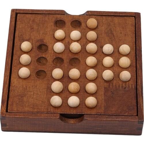 Adult Classic Educational Toy Europe Board Game Single Chess Peg Solitaire Diamond Move Independently Cognitive Ability Toy