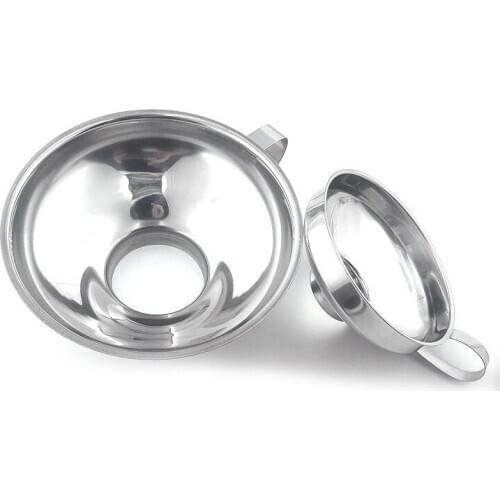 Canning Funnel Wide Mouth Canning Stainless Steel Funnel Hopper Filter Leak Wide-mouth Can for Oil Wine Kitchen Cooking Tools