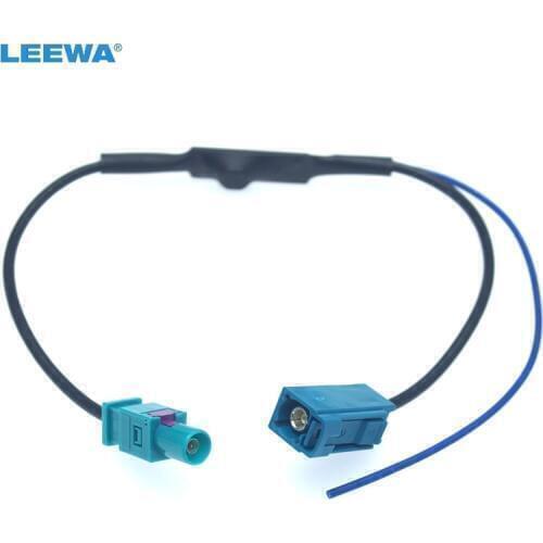 LEEWA 10X Car FAKRA II Radio Signal Amplifier Radio Antenna AM/FM Wiring Adapter For Volkswagen/Skoda/Audi OEM Stereo Head Unit