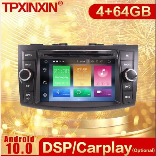 2 Din Carplay Android Radio Receiver Multimedia Stereo For SUZUKI SWIFT 2011 2012 2013 2014 2015 2016 GPS IPS Recorder Head Unit