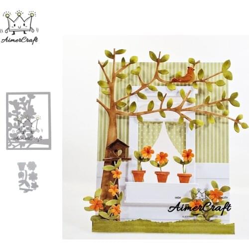 Tree Flower Plant Metal Cutting Dies Scrapbooking Stencil For DIY Paper Card Decorative Embossing Die Cut Craft Dies New 2019