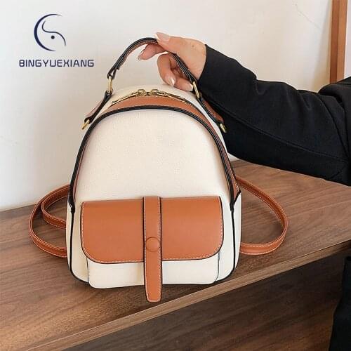 Multifunctional Designer New Womens Backpack Fashion Panelled Design Women Student School Bags New Ladies Travel Backpack Sac