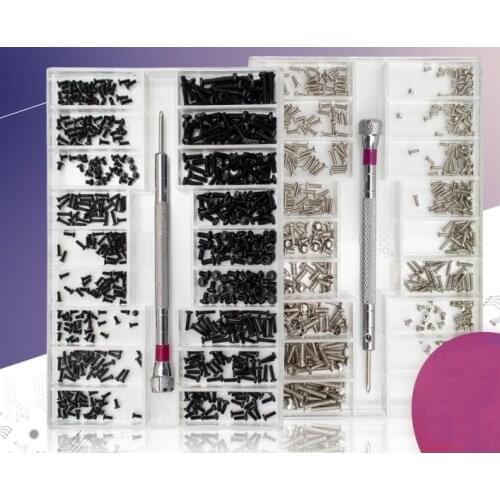 18 Types 500Pcs Mini screw DIY Kit +1.6mm Screwdriver For Laptop Computer Assemble Repair Screw Fastener set