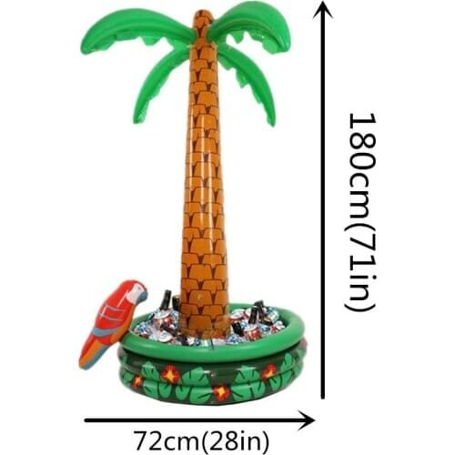 Inflatable Ice Bucket Hawaii Series 180cm Coconut Palm Tree Ice Drinks Buffet Whiskey Beer Cube Sandbeach Party Supplie