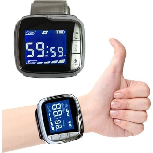 650nm Laser/Light Physiotherapy Sinusitis Wrist Watch Diode LLLT for Diabetes Hypertension Treatment Diabetic Therapy Instrument
