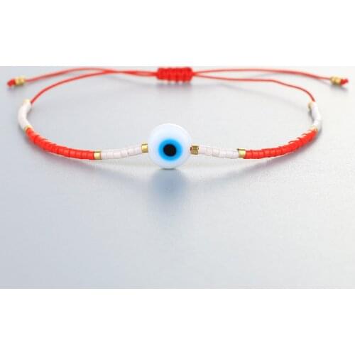 QUANCHI New Friendship Bracelets Jewelry Handmade Miyuki Beads Bracelet Pulseras Boho Fashion Evil eye Beads Jewelry Women Gift