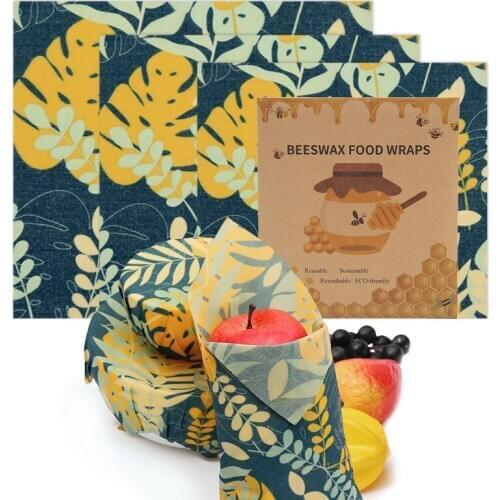 Zero Waste Reusable Storage Wrap Sustainable Organic Sandwiches & Cheese Food Wrapping Paper BPA Plastic Free Beeswax Food Wrap