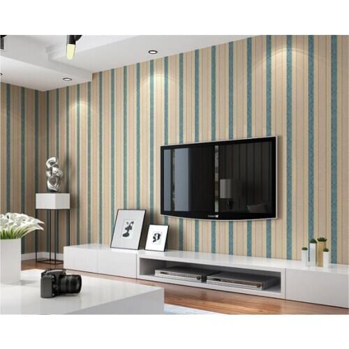 Beibehang Stereo Simple Pixel papel de parede Wallpaper Living Room TV Walls Nonwoven Wallpaper Full House Drawings Wild Stripes